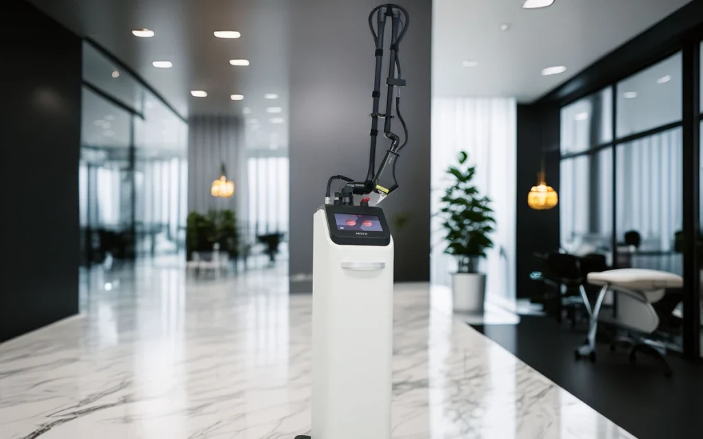 دستگاه لیزر co2 فرکشنال داخل یک سالن