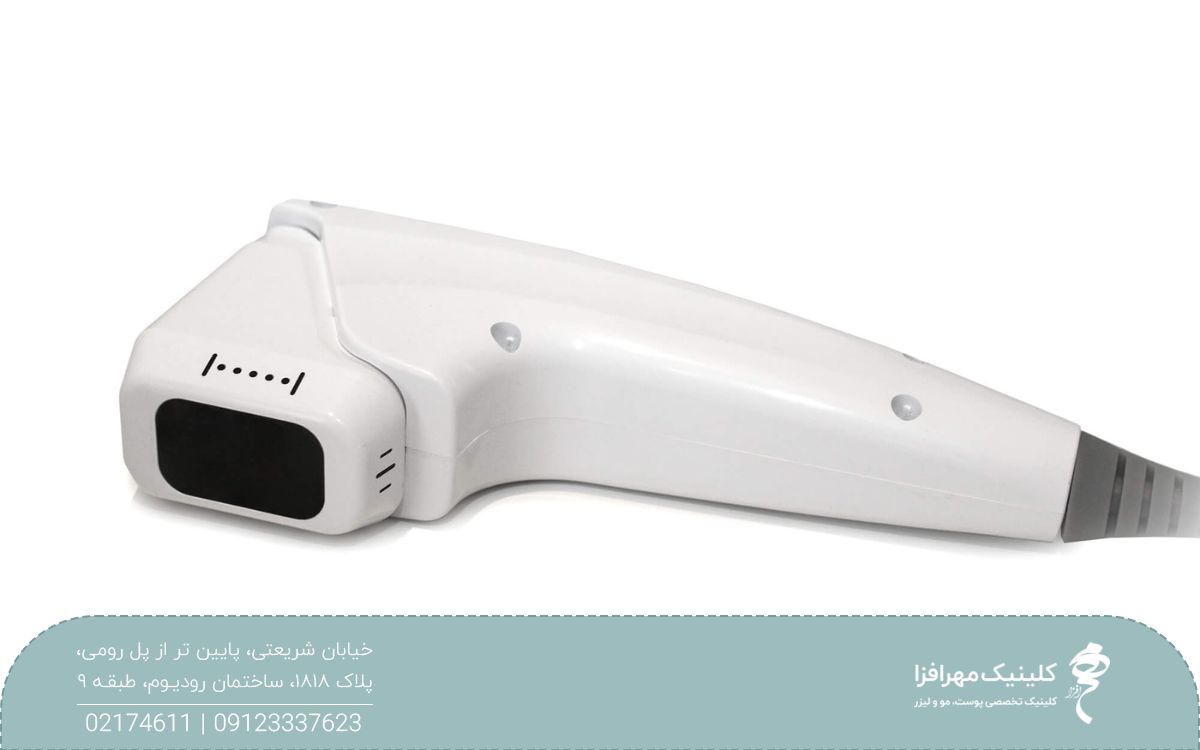 عکس از هندپیس سفید رنگ دستگاه هایفوتراپی